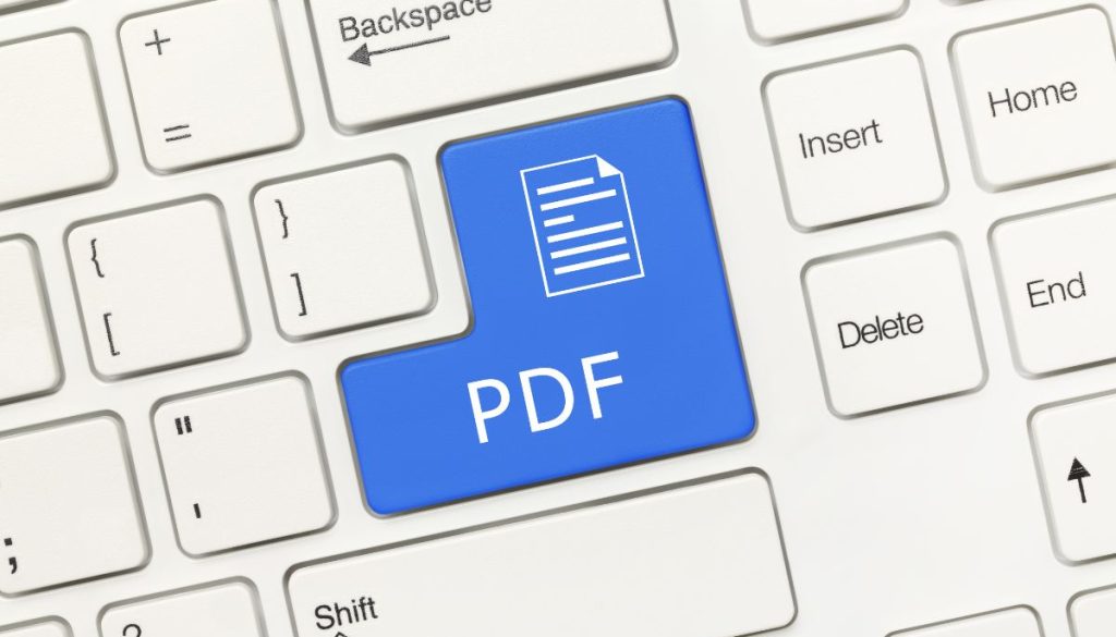 La tastiera dispone di un pulsante PDF.