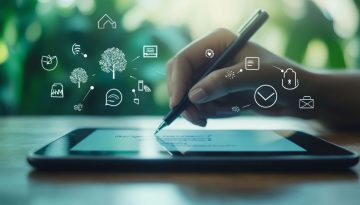 La persona utilizza una firma digitale quando firma i contratti.