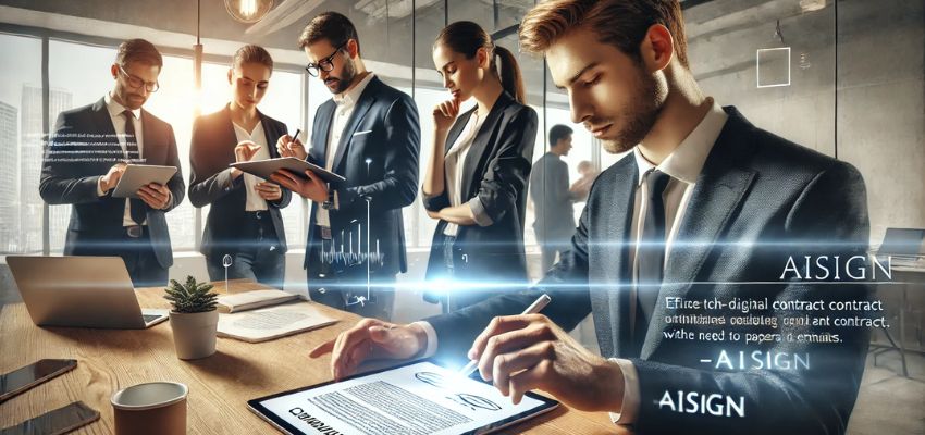 Herramientas como AiSign facilitan la firma digital y el intercambio de documentos, ayudando a las personas a trabajar juntas.