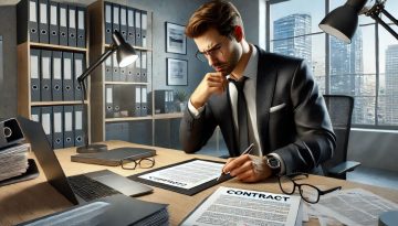 The employee is upset because of the mistakes he made in contract management.