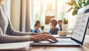 La donna utilizza una piattaforma E-sign per firmare documenti online.
