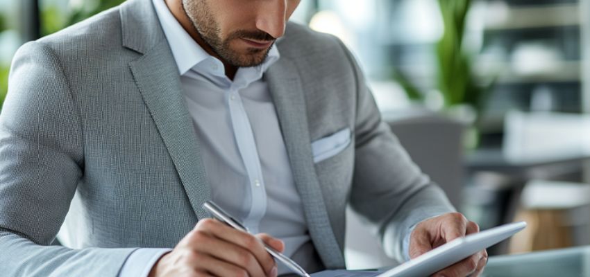 L'uomo italiano ha utilizzato Firma Digitale per firmare contratti digitali.