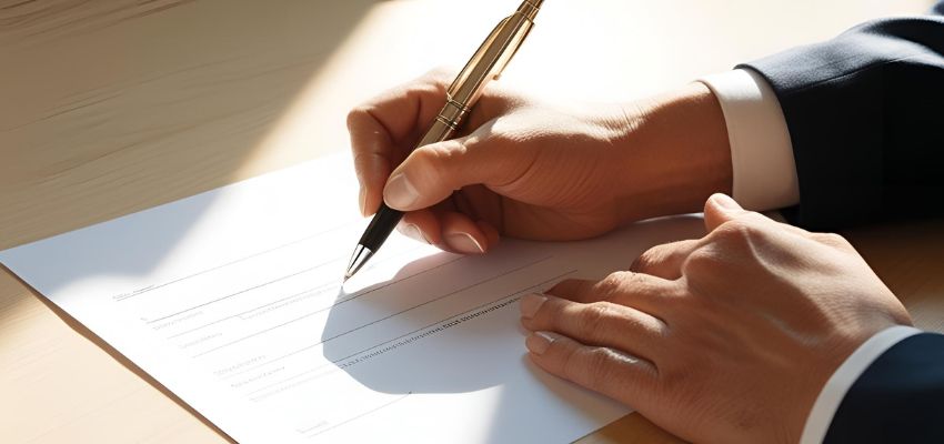 وقّع رجل أعمال في المملكة العربية السعودية عقد عمل.
